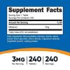 Nutricost Melatonin 3mg, 240 Tablets - 3mg Per Serving, Non-GMO, Gluten Free Supplement