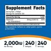 Nutricost Vitamin D3 2000 IU Softgels, 240 Softgels, Non-GMO & Gluten Free Supplement